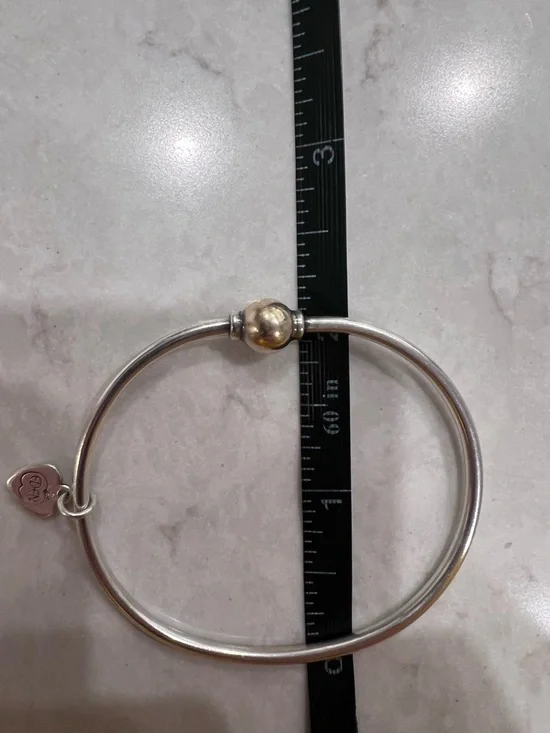 EDEN HAND ARTS 925 SILVER AND 14K GOLD, SCREWBALL CAPE COD BRACELET - Picture 6 of 12